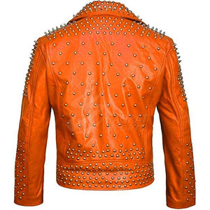 Chaqueta de invierno transpirable ligera Chaqueta de tachuelas de cuero de nuevo estilo hecho a medida para hombres Hecho en Pakistán - Product Image 2
