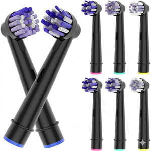 Repuestos de cabezales de cepillo de dientes redondos con patrón de tejido cruzado, genéricos para cepillos eléctricos Oral-B, venta al por mayor, precio de fábrica OEM - Product Image 1