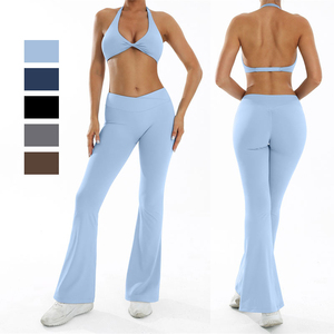 Prêt à Expédier 5 Couleurs Femmes Yoga Sports Ensembles Haute Extensible Haute Qualité Personnalisé Confortable Yoga Femmes Leggings Dames - Product Image 6