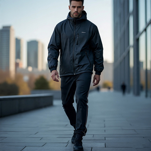 ชุดเดินเขาสำหรับผู้ชายกันน้ำกลางแจ้งชุดกันลมชุดวอร์มสำหรับผู้ชายเสื้อแจ็คเก็ตกันฝนออกแบบได้เอง - Product Image 2