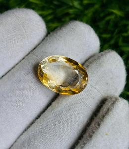 พลอยซิทรินธรรมชาติพร้อมส่ง12.90กะรัตพลอยหลวมทรงรี - Product Image 6