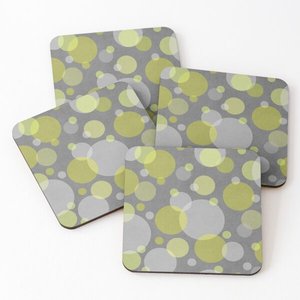 1621 <b>Set</b> of 4 Over Printed Tea Serving Coasters Mango Wood/Acacia Wood Mats & Pads - Product Image 5