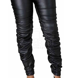 Pantalones de cuero transpirables para mujer, de alta calidad, duraderos, de cuero suave, diseño elegante para uso casual. - Product Image 6