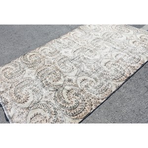 Moderno Beige Marrón 5,6X9,6 pies Alfombra de tejido plano de lana Diseño de retales turcos para decoraciones de sala de estar adolescentes con respaldo de látex - Product Image 2