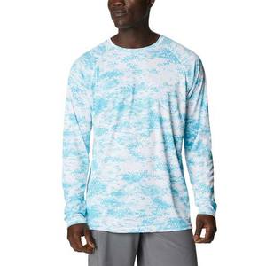 Camisetas personalizadas de manga larga para hombre, ropa de pesca Anti-UV UPF 50, protección solar, impresión por sublimación, transpirable, sólido - Product Image 1