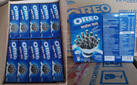 Vente en gros pour rouleau de gaufrettes à la vanille Oreo 54g meilleur prix produit d'exportation avec boîte goût sucré texture croustillante saveur chocolat