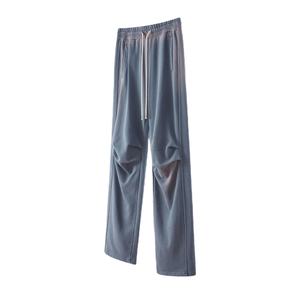 กางเกงขายาวทรงหลวมสไตล์ลำลอง ผ้าฝ้ายคุณภาพดี ดีไซน์ใหม่ล่าสุด ล้างสีแบบ Acid Wash ยอดนิยมสำหรับผู้ชาย - Product Image 1