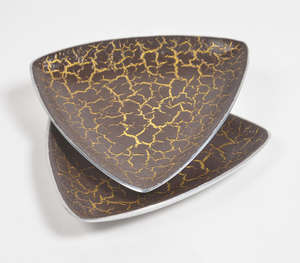 Ensemble d'assiettes à Pizza en Aluminium texturé émaillé personnalisé de 2 fabricants grossistes - Product Image 4