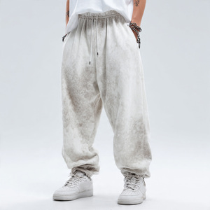 Pantalon de survêtement ample délavé à l'acide 450 GSM pour homme, style streetwear vintage, pantalon de pyjama, pantalon de jogging délavé à l'acide pour homme - Product Image 1