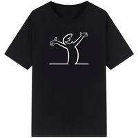 Camisetas La Linea the Line Osvaldo Cavandoli, Estilo Urbano para Hombre y Mujer, Cuello Redondo, Diseño Casual con Logotipo Frontal