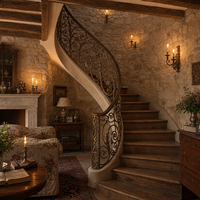 Escaliers en fer forgé classiques et décoratifs pour une vie de style traditionnel