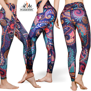 Leggings Leggings français imprimés personnalisés pour femmes, élégants, sans couture, de bonne qualité, FM LOGAN SPORTS, vente en gros - Product Image 1