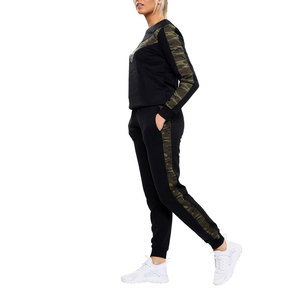 Prix de gros Nouveau design à la mode pour femmes Survêtements unis 100% coton respirant Slim Fit Sportswear Survêtements - Product Image 2