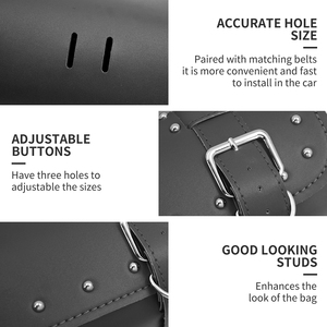 Bolsa de Cuero PU para Equipaje de Motocicleta, Alforja de Herramienta de Horquilla Delantera y Trasera para Sportster Dyna Softail Chopper Bobber Cruiser - Product Image 6