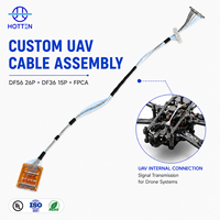 Câble coaxial micro électrique HRS DF56/DF36 46AWG pour drone, assemblage pour UAV