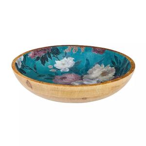 Vajilla de madera con estampado esmaltado de buen diseño, cuenco para servir alimentos seguros, cuenco para servir frutas secas de madera hecho a mano al por mayor - Product Image 6