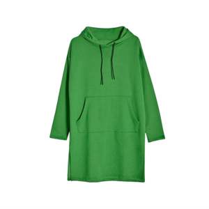 Vente en gros de sweat-shirt à capuche en polaire long pour femmes est-ouest vert pour femmes - Product Image 1