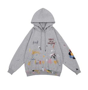 Hoodies Hommes À Capuche 100% Coton Sweat Personnalisé Streetwear À Capuche Impression Numérique Polaire Tissu Tissé Coupe Régulière Avant À Capuche - Product Image 2