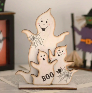 Décor de fête d'Halloween en bois-Centres de table amusants pour Spooky Vibes VIET FARGIMEX - Product Image 1