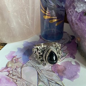 Anillo fino hecho a mano de Plata de Ley 925, piedra preciosa de ónix negro Natural, joyería clásica de moda, hermoso regalo de boda para fiestas - Product Image 2