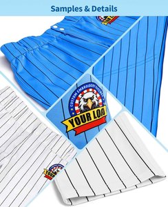 Pantalon de baseball pour homme à rayures fines, imprimé par sublimation, élastique, coupe ample, longueur intégrale, logo d'équipe sportive personnalisé, pantalon de baseball sublimé - Product Image 5