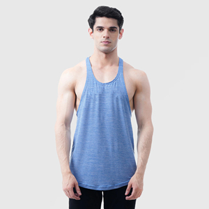 Camiseta sin mangas para hombre hecha a medida al por mayor, Camiseta deportiva de algodón transpirable, Camiseta de punto de estilo informal en colores personalizados - Product Image 3