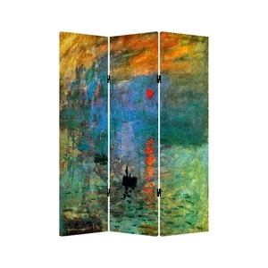 Pantalla Plegable de Lona de Doble Cara con Diseño de Impresión del Amanecer de Claude Monet - Product Image 5