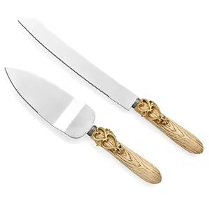 Juego de herramientas para pastel con mango de Latón chapado en oro hecho a mano con nuevo diseño único Servidor y cuchillo para pastel de Metal - Product Image 5