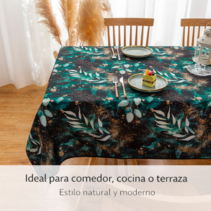 Tovaglia Rettangolare Moderna Idrorepellente Stampata 100% Poliestere Effetto Lino Lavabile Riutilizzabile per Cucina e Sala da Pranzo - Product Image 6