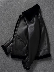 <b>Light</b> Weight <b>Men</b> Leather <b>Jacket</b> Durable Casual Plain <b>Light</b> Weight <b>Men</b> Leather <b>Jacket</b> Durable Windproof Leather Fashion <b>Jacket</b> - Product Image 6