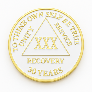 ของที่ระลึกปีแห่งการฟื้นฟู  เหรียญโลหะผสมสังกะสีชุบทอง  พิมพ์ลาย UV ตามสั่ง  เหรียญ AA สำหรับผู้เลิกสุรา - Product Image 5
