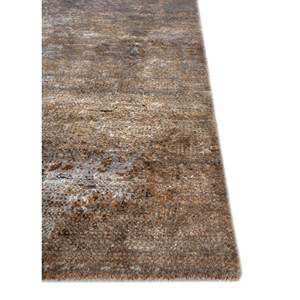 Alfombra Kavi Gris y Negra Anudada a Mano de Lana y Seda de Bambú con Patrón Abstracto, Colección Afterglow para Uso Doméstico - Eskm-03 - Product Image 4