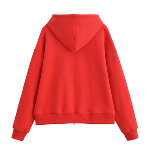 Novedad, Sudadera con Capucha para Mujer, de Alta Calidad, con Cierre, 100% Algodón, Transpirable, Antibolitas, con Logotipo Frontal, para Invierno - Product Image 5