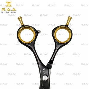 Ciseaux de barbier droits en acier inoxydable de haute qualité au design unique pour la coupe de cheveux, fabriqués au Pakistan R.A.A. INTERNATIONAL RAA-155 - Product Image 5