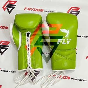 FLY - Kits de boxe et de sparring personnalisés en cuir de vache véritable léger et de haute qualité - Gants de boxe ajustables à lacets - Product Image 2