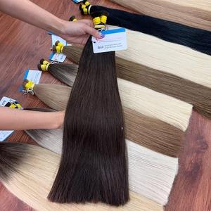 Extensiones de cabello Remy liso Natural de calidad superior Estilos de aspecto natural crudo humano vietnamita de larga duración Mejora de la belleza - Product Image 5
