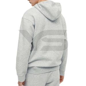 Sweat à capuche athlétique en coton de haute qualité pour hommes sweat-shirt de sport personnalisé brodé en polaire de couleur unie avec fermeture éclair hiver - Product Image 6