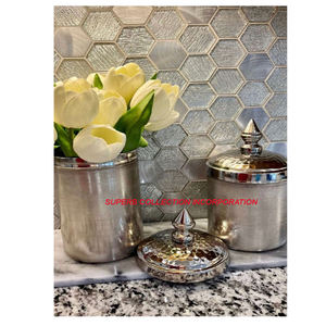 Boîte métallique blanche avec couvercles Décoration intérieure - Product Image 6