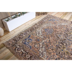 Turkish Oversize Rug, 9.8x12.6 ft Vintage Rug, <b>Brown</b> Rug <b>Wool</b> Rug - Product Image 5