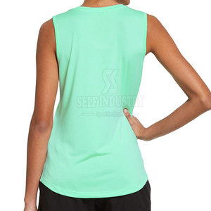 Nueva camiseta sin mangas de secado rápido para mujer, estilo informal transpirable con logotipo frontal para uso en exteriores, peso ligero - Product Image 2