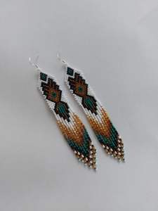 Boucles d'oreilles en perles de verre de créateur faites à la main pour femmes - Product Image 5