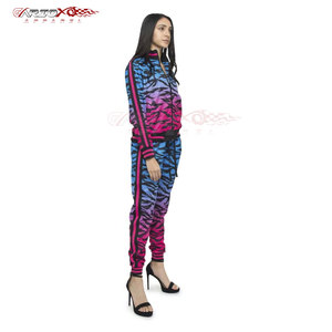 Women Tracksuit With Full Sublimation Print And <b>Zipper</b> <b>Jacket</b> Designed For Training Stylish Women Sublimation Tracksuit - Product Image 6