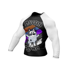 Ropa de entrenamiento para hombres de alta calidad Rash Guard Logotipo personalizado y diseño Camisas de compresión para hombres BJJ Rash Guard - Product Image 2