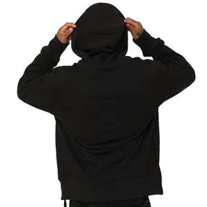 Sweat à capuche en coton surdimensionné brodé teint uni pour le service OEM d'impression bricolage - Product Image 5