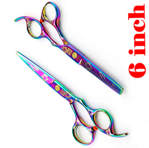 Ensemble de ciseaux de cheveux pour gaucher Coiffeur Barber Haircut 9CR Acier inoxydable Salon 2024 Ciseaux de coiffeur pour la beauté - Product Image 6