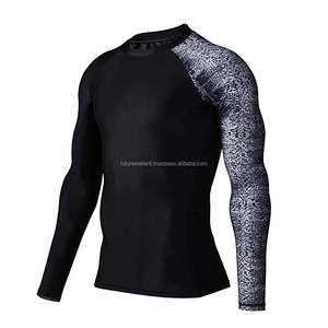 Fight Gear Custom Sublimated Print Rash Guard Camisa de compresión de manga larga para hombres Gimnasio largo Fitness MMA - Product Image 1