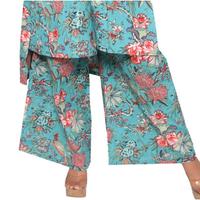 Kimono Pijama Takımı Kadın Saf Pamuklu Baskılı Stil İki Parçalı Özel Ölçü Çiçek Desenli Yazlık Yumuşak Nefes Alabilen Ev Giysisi