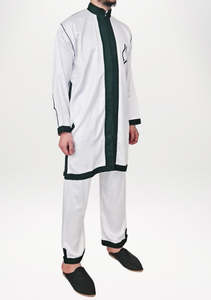Moroccan Thobe Handmade Embroidered Summer Djellaba Jubbah Kandora Kaftan Premium Quality Traditional Islamic Clothing for Men - Product Image 3