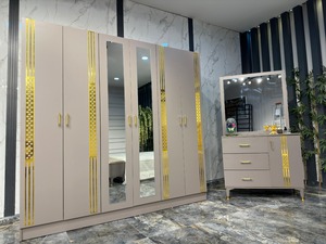 Meubles de sommeil modernes et confortables ensembles de chambre à coucher coiffeuse lit en métal pour la maison entrepôt ferme utilisation y compris le stockage - Product Image 5