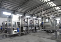 Station de remplissage d'eau pure électrique automatique avec système de purification à commande PLC, remplisseuse de bouteilles de 5 gallons et capsuleuse rotative